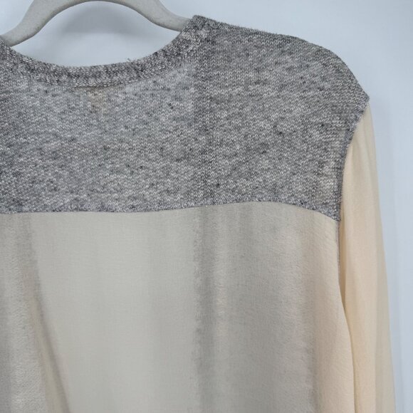 Silence + Noise Urban Outfitters Gray Cream Sheer open Cardigan Sweater woman’s - Picture 8 of 10
